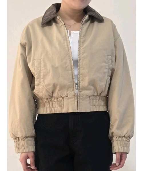 GAP(ギャップ)の「オーバーサイズ ボンバージャケット(ブルゾン・レディース・ベージュ・M/S/L/XS/XXS)」の9枚目の写真