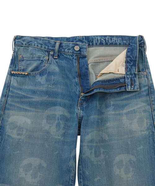 HYSTERIC GLAMOUR(ヒステリックグラマー)の「SKULL FOG柄 ルーズストレートデニムパンツ(デニムパンツ・メンズ・ブルー系その他・34inch/32inch/31inch/30inch/29inch/28inch)」の3枚目の写真
