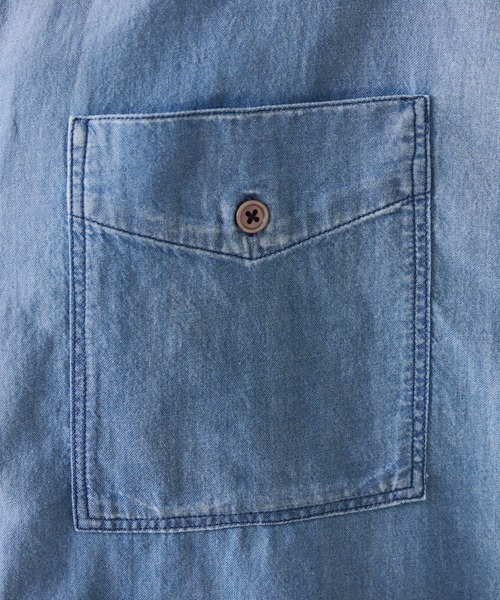 COLLAGE GALLARDAGALANTE（コラージュガリャルダガランテ）の「Q.anos/ライトデニムドルマンシャツ（シャツ/ブラウス・レディース・サックスブルー/ブルー/オフホワイト・FREE）」の19枚目の写真