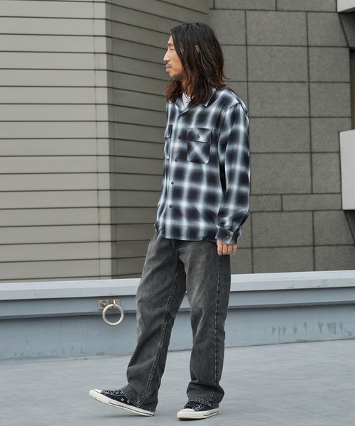 BIG MAC(ビッグマック)の「BIG MAC/ビッグマック オンブレチェック オープンカラーシャツ 2026年春夏(シャツ/ブラウス・メンズ・ブラック/レッド・S/M/L)」の17枚目の写真