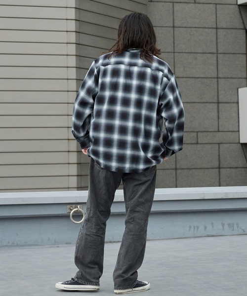 BIG MAC(ビッグマック)の「BIG MAC/ビッグマック オンブレチェック オープンカラーシャツ 2026年春夏(シャツ/ブラウス・メンズ・ブラック/レッド・S/M/L)」の18枚目の写真