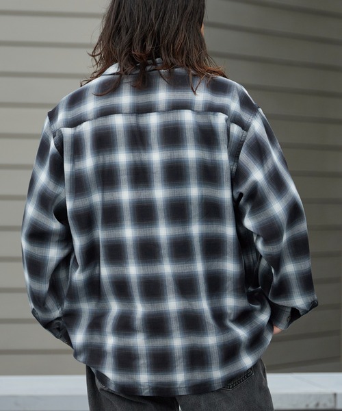 BIG MAC(ビッグマック)の「BIG MAC/ビッグマック オンブレチェック オープンカラーシャツ 2026年春夏(シャツ/ブラウス・メンズ・ブラック/レッド・S/M/L)」の11枚目の写真