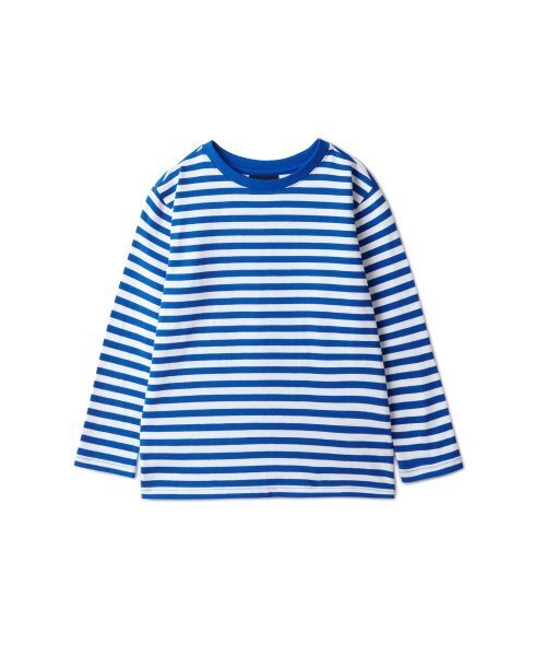 MUSINSA STANDARD KIDS（ムシンサスタンダードキッズ）の「ストライプクルーネック長袖Tシャツ[ブルー/ホワイト]（Tシャツ/カットソー・レディース・その他・100/110/120/130/140/150/160）」の6枚目の写真
