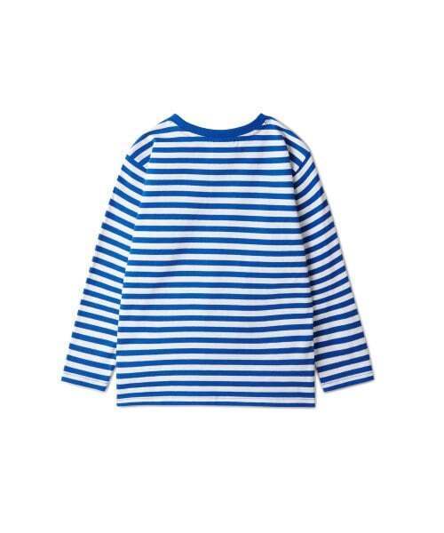 MUSINSA STANDARD KIDS（ムシンサスタンダードキッズ）の「ストライプクルーネック長袖Tシャツ[ブルー/ホワイト]（Tシャツ/カットソー・レディース・その他・100/110/120/130/140/150/160）」の5枚目の写真