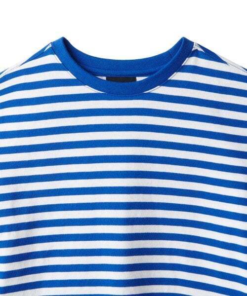 MUSINSA STANDARD KIDS（ムシンサスタンダードキッズ）の「ストライプクルーネック長袖Tシャツ[ブルー/ホワイト]（Tシャツ/カットソー・レディース・その他・100/110/120/130/140/150/160）」の4枚目の写真
