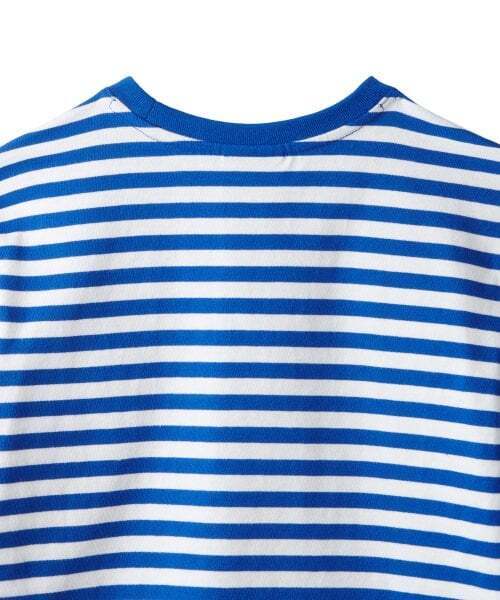 MUSINSA STANDARD KIDS（ムシンサスタンダードキッズ）の「ストライプクルーネック長袖Tシャツ[ブルー/ホワイト]（Tシャツ/カットソー・レディース・その他・100/110/120/130/140/150/160）」の3枚目の写真