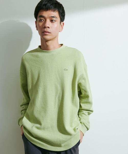 LACOSTE(ラコステ)の「『別注』LACOSTE×DOORS THICK PIQUE ROUND LONG-SLEEVE(Tシャツ/カットソー・メンズ・ライトブルー/グリーン/アイボリー/ネイビー・4/3/5)」の8枚目の写真