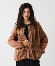 【M/L】【UVカット】エアリーギャザーZIPブルゾン