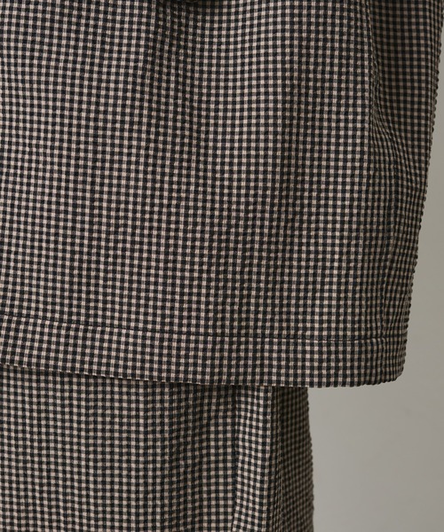 COLONY 2139（コロニートゥーワンスリーナイン）の「シアサッカーギンガムCPOシャツジャケット（ブルゾン・メンズ・ベージュ/ブラック・LARGE/MEDIUM）」の19枚目の写真