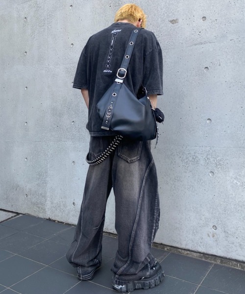 lilful（リルフル）の「【26年春夏新作】ボーンデザインダメージヴィンテージ加工Tシャツ（Tシャツ/カットソー・メンズ・ブラック/ブラウン・M/L）」の8枚目の写真