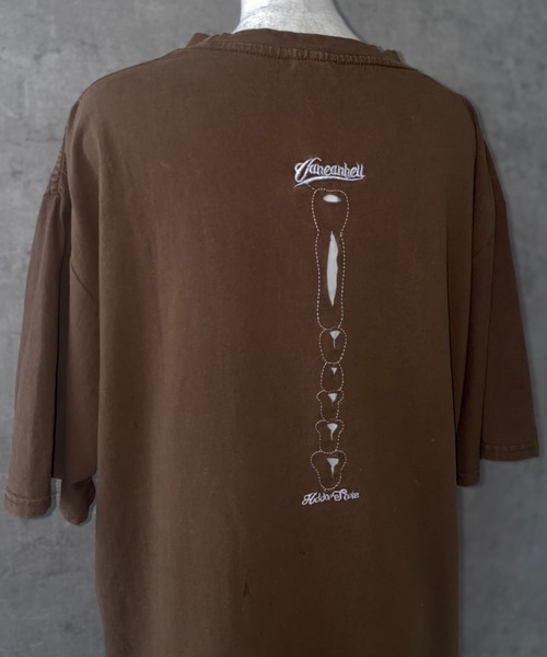 lilful（リルフル）の「【26年春夏新作】ボーンデザインダメージヴィンテージ加工Tシャツ（Tシャツ/カットソー・メンズ・ブラック/ブラウン・M/L）」の15枚目の写真