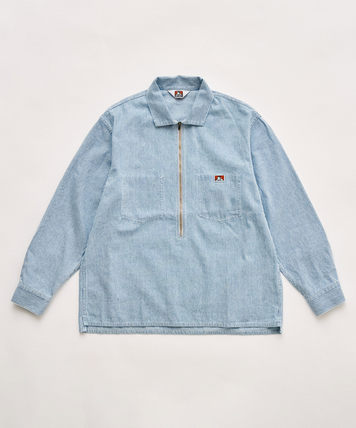 BEN DAVIS(ベンデイビス)の「【BEN DAVIS / ベンデイビス】417別注 Half Zip Shirt(シャツ/ブラウス・メンズ・ブルー/ネイビー/サックスブルー・X-LARGE/LARGE/MEDIUM)」の11枚目の写真