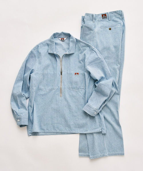 BEN DAVIS(ベンデイビス)の「【BEN DAVIS / ベンデイビス】417別注 Half Zip Shirt(シャツ/ブラウス・メンズ・ブルー/ネイビー/サックスブルー・X-LARGE/LARGE/MEDIUM)」の22枚目の写真