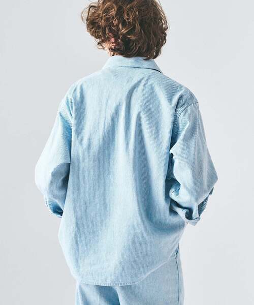 BEN DAVIS（ベンデイビス）の「【BEN DAVIS / ベンデイビス】417別注 Half Zip Shirt（シャツ/ブラウス・メンズ・ブルー/ネイビー/サックスブルー・X-LARGE/LARGE/MEDIUM）」の18枚目の写真