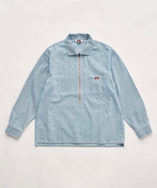 BEN DAVIS（ベンデイビス）の「【BEN DAVIS / ベンデイビス】417別注 Half Zip Shirt（シャツ/ブラウス・メンズ・ブルー/ネイビー/サックスブルー・X-LARGE/LARGE/MEDIUM）」の15枚目の写真