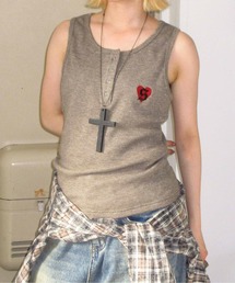 sedacle girl（セダクルガール）の「ラメ糸サーマルヘンリータンクトップ（タンクトップ）」