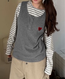 sedacle girl（セダクルガール）の「ラメ糸サーマルヘンリータンクトップ（タンクトップ）」