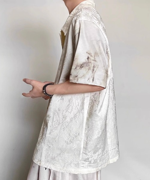 lilful(リルフル)の「チャイナ風オープンカラー半袖シャツ(シャツ/ブラウス・メンズ・ホワイト/ブラック・L/M)」の12枚目の写真