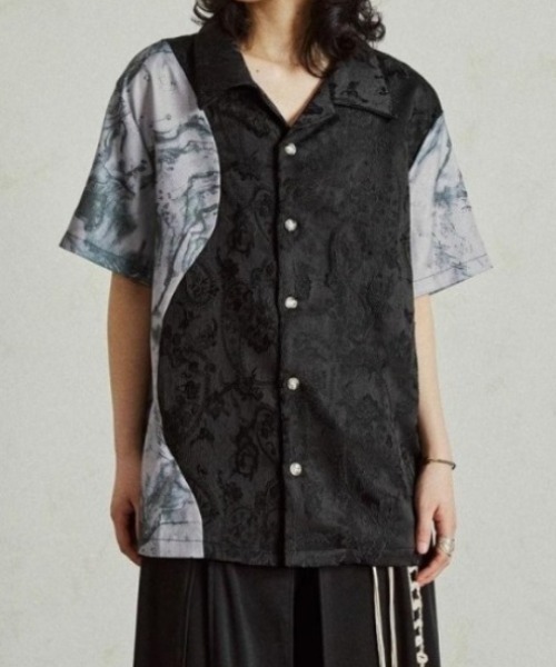 lilful(リルフル)の「チャイナ風オープンカラー半袖シャツ(シャツ/ブラウス・メンズ・ホワイト/ブラック・L/M)」の20枚目の写真