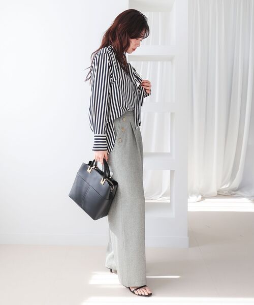 le.coeur blanc(ルクールブラン)の「【日本製】ストライプボウタイブラウス(シャツ/ブラウス・レディース・ブルー系その他4/ホワイト系その他・38)」の18枚目の写真