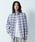 RAGEBLUE�i���C�W�u���[�j�́u�yLUXURY+EASY�zOVER SIZE DRAPE OMBRE CHECK SHIRTS / ���O�C�[�W�[/�I�[�o�[�T�C�Y�h���[�v�I���u���`�F�b�N�V���c�i�V���c/�u���E�X�j�v�b���C�g�u���[