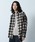 RAGEBLUE�i���C�W�u���[�j�́u�yLUXURY+EASY�zOVER SIZE DRAPE OMBRE CHECK SHIRTS / ���O�C�[�W�[/�I�[�o�[�T�C�Y�h���[�v�I���u���`�F�b�N�V���c�i�V���c/�u���E�X�j�v�b�u���b�N