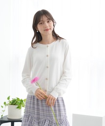 ASTORIA ODIER | パールビジュー釦カーディガン(カーディガン/ボレロ)