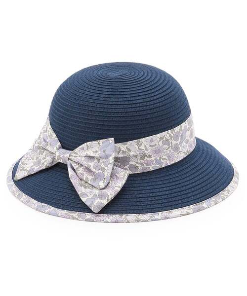 sense of wonder（センスオブワンダー）の「ウォッシャブルブレードリバティリボン帽子（ハット・キッズ・ホワイト系/ピンク/ネイビー・50-52cm/48-50cm/52-54cm）」の4枚目の写真