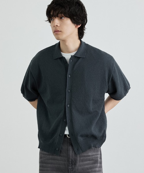 DECEMBERMAY 半袖ニットシャツ Mサイズ 105307154b_b_26_500.jpg