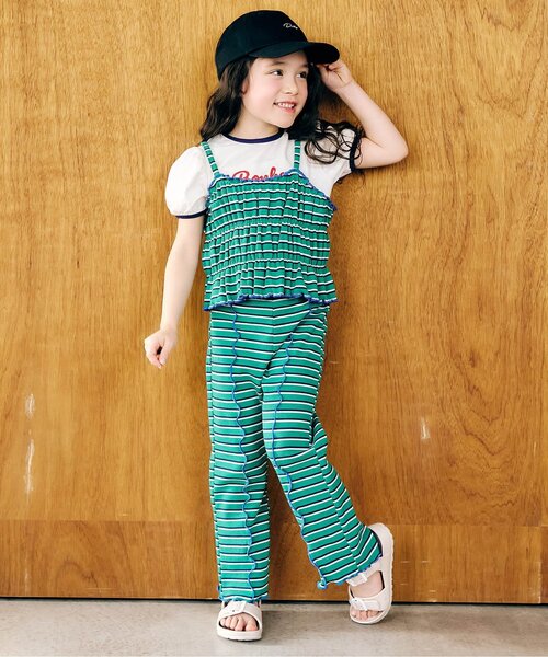 apres les cours（アプレレクール）の「【WEB限定】バッククロスロゴTシャツ（Tシャツ/カットソー・キッズ・ネイビー/ブラウン/サックスブルー/アイボリー・140/120/130/100/80/90/110）」の10枚目の写真