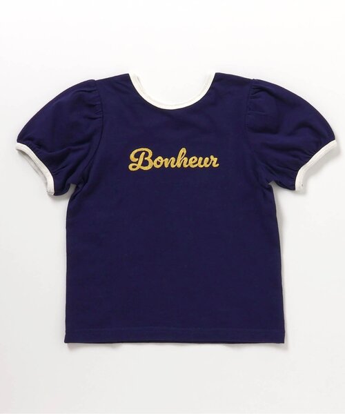 apres les cours（アプレレクール）の「【WEB限定】バッククロスロゴTシャツ（Tシャツ/カットソー・キッズ・ネイビー/ブラウン/サックスブルー/アイボリー・140/120/130/100/80/90/110）」の12枚目の写真