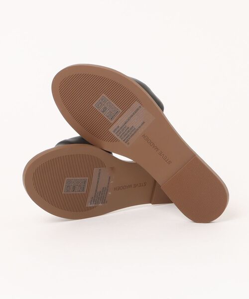 STEVE MADDEN(スティーブマデン)の「ギャザーリボンフラットサンダル/S.MADDEN DISPY-CN-XS(サンダル・レディース・ブラック/ゴールド・22.5cm/23.0cm/23.5cm/23.5-24/24.0cm/24.5cm)」の3枚目の写真