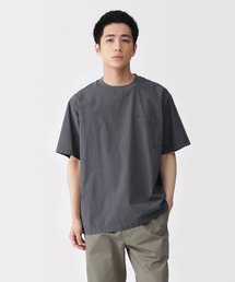 紳士　涼感クルーネック半袖布帛Ｔシャツ