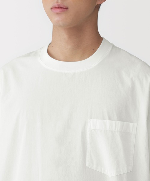無印良品(ムジルシリョウヒン)の「紳士 涼感クルーネック半袖布帛Tシャツ(シャツ/ブラウス・メンズ・カーキ/ブラック/ネイビー/ダークグレー/ホワイト・M/L/XL/S)」の21枚目の写真