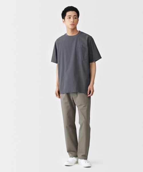 無印良品(ムジルシリョウヒン)の「紳士 涼感クルーネック半袖布帛Tシャツ(シャツ/ブラウス・メンズ・カーキ/ブラック/ネイビー/ダークグレー/ホワイト・M/L/XL/S)」の15枚目の写真