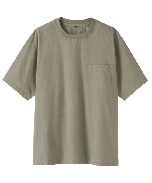 無印良品(ムジルシリョウヒン)の「紳士 涼感クルーネック半袖布帛Tシャツ(シャツ/ブラウス・メンズ・カーキ/ブラック/ネイビー/ダークグレー/ホワイト・M/L/XL/S)」の8枚目の写真