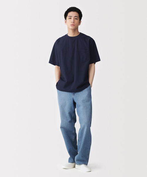 無印良品(ムジルシリョウヒン)の「紳士 涼感クルーネック半袖布帛Tシャツ(シャツ/ブラウス・メンズ・カーキ/ブラック/ネイビー/ダークグレー/ホワイト・M/L/XL/S)」の11枚目の写真
