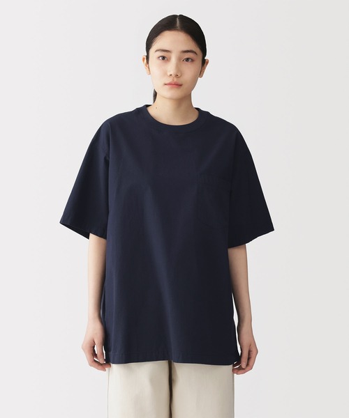 無印良品(ムジルシリョウヒン)の「紳士 涼感クルーネック半袖布帛Tシャツ(シャツ/ブラウス・メンズ・カーキ/ブラック/ネイビー/ダークグレー/ホワイト・M/L/XL/S)」の10枚目の写真