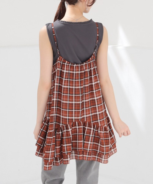 Honeys(ハニーズ)の「イレヘムキャミワンピース(ワンピース・レディース・ブラウン系/ベージュ系/ネイビー系・S/M/L)」の18枚目の写真