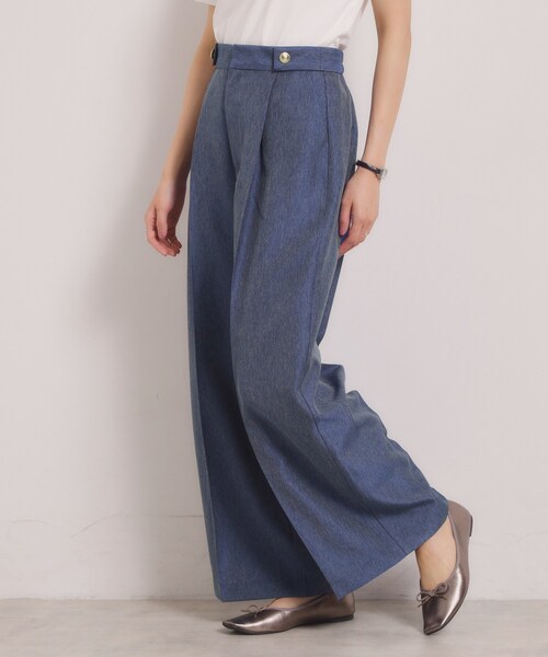 ITS'DEMO（イッツデモ）の「【洗濯機OK】デニム風ワイドパンツ（その他パンツ・レディース・ネイビー/ブラック・00）」の7枚目の写真