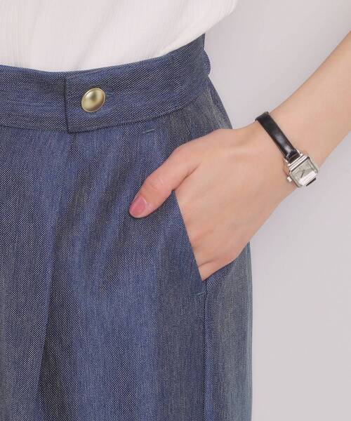 ITS'DEMO（イッツデモ）の「【洗濯機OK】デニム風ワイドパンツ（その他パンツ・レディース・ネイビー/ブラック・00）」の15枚目の写真