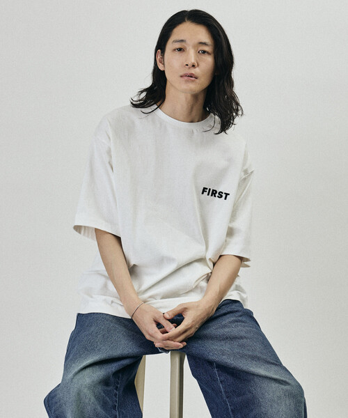 Firsthand(ファーストハンド)の「Firsthand/ファーストハンド 6オンス フロントロゴ 刺繍 クルーネックTシャツ / ワンポイントデザインTシャツ LEFT CHEST EMBROIDERY FIRST(Tシャツ/カットソー・メンズ・ブルーグレー/チャコールグレー/ブラック/ホワイト/グレー/ネイビー・LARGE/MEDIUM)」の7枚目の写真