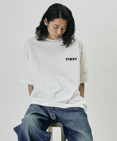 Firsthand(ファーストハンド)の「Firsthand/ファーストハンド 6オンス フロントロゴ 刺繍 クルーネックTシャツ / ワンポイントデザインTシャツ LEFT CHEST EMBROIDERY FIRST(Tシャツ/カットソー・メンズ・ブルーグレー/チャコールグレー/ブラック/ホワイト/グレー/ネイビー・LARGE/MEDIUM)」の9枚目の写真