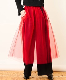 Ranerrh（ラネリ）の「レイヤードチュールオーバースカート【結婚式・入卒式】【オケージョン・セレモニー/デイリーにも】【重ね着アイテム】（スカート）」