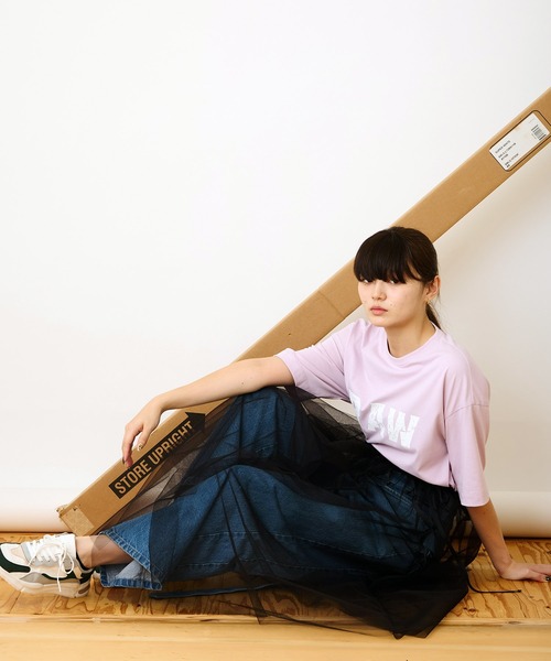 Ranerrh(ラネリ)の「レイヤードチュールオーバースカート【結婚式・入卒式】【オケージョン・セレモニー/デイリーにも】【重ね着アイテム】(スカート・レディース・レッド/ブラック・38)」の11枚目の写真