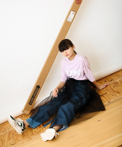 Ranerrh(ラネリ)の「レイヤードチュールオーバースカート【結婚式・入卒式】【オケージョン・セレモニー/デイリーにも】【重ね着アイテム】(スカート・レディース・レッド/ブラック・38)」の12枚目の写真