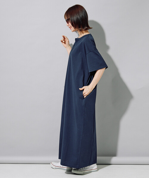FREAK'S STORE(フリークスストア)の「限定展開 <接触冷感・吸水速乾・UVカット・抗菌・防臭>STORATECH(ストラテック) キーネック ワンピース(ワンピース・レディース・ブラック/ブラウン/ベージュ/ネイビー・MEDIUM/SMALL)」の20枚目の写真