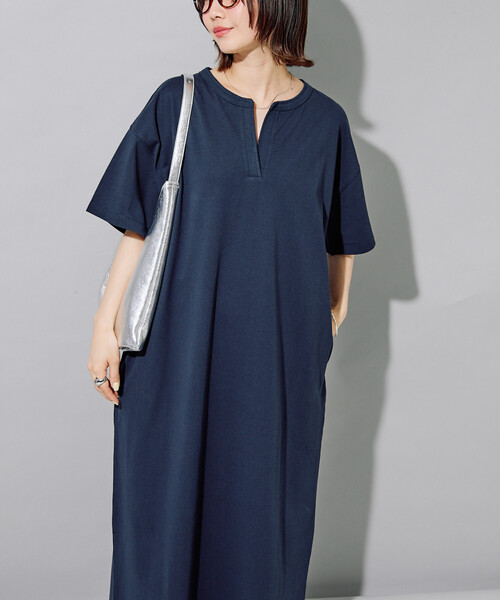 FREAK'S STORE(フリークスストア)の「限定展開 <接触冷感・吸水速乾・UVカット・抗菌・防臭>STORATECH(ストラテック) キーネック ワンピース(ワンピース・レディース・ブラック/ブラウン/ベージュ/ネイビー・MEDIUM/SMALL)」の22枚目の写真