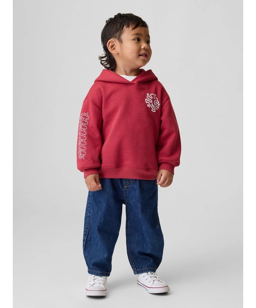 GAP(ギャップ)の「キース・ヘリング ヴィンテージソフトパーカー (幼児)(パーカー・キッズ・レッド・105cm/110cm/100cm/95cm/80cm/90cm/70cm)」の2枚目の写真