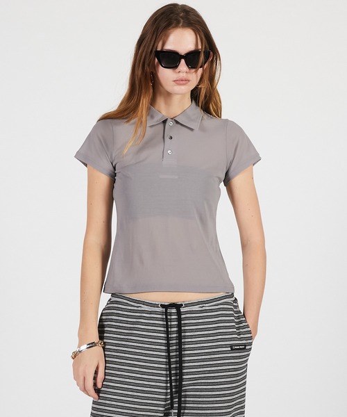 PRANK PROJECT（プランクプロジェクト）の「【2026Summer Pre-Order】レイヤードポロシャツ / Layered Polo Shirt（Tシャツ/カットソー・レディース・グレー/ブラック・FREE）」の13枚目の写真